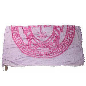 Gianni Versace - Women's Pink Silk Shawl Scarf Medusa Scarf 52" x 53"